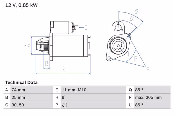BOSCH Motorino d\'avviamento