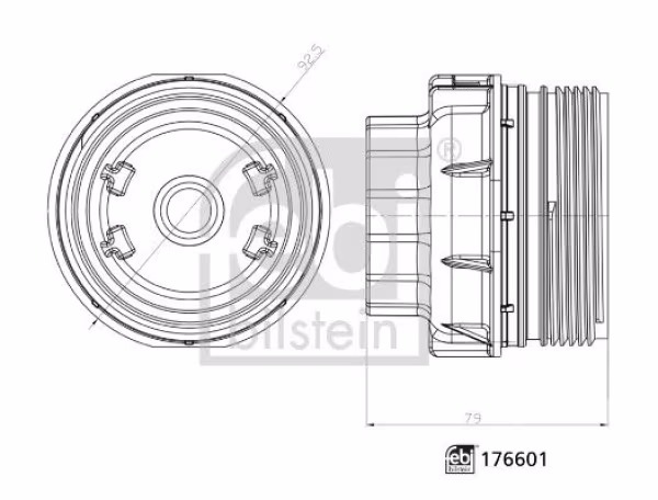 FEBI BILSTEIN Calotta, Carter filtro olio