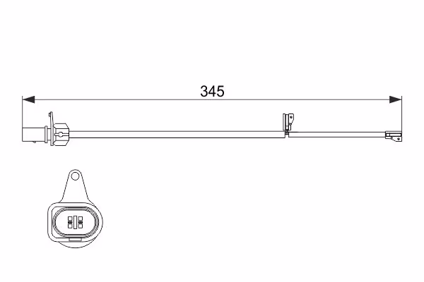 BOSCH Contatto segnalazione, Usura past. freno/mat. d\'attrito