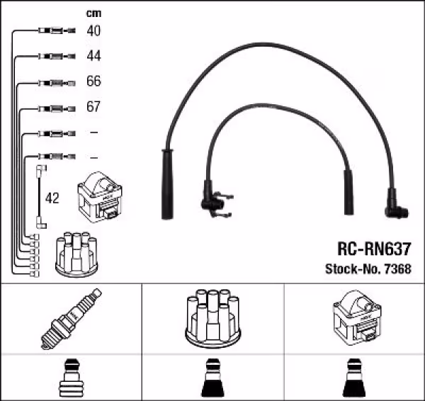 NGK Kit cavi accensione