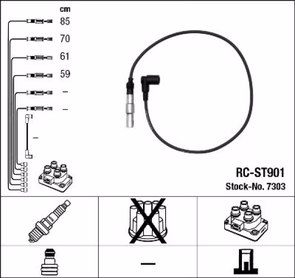 NGK Kit cavi accensione