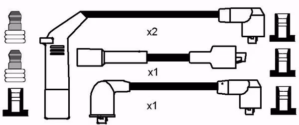 NGK Kit cavi accensione