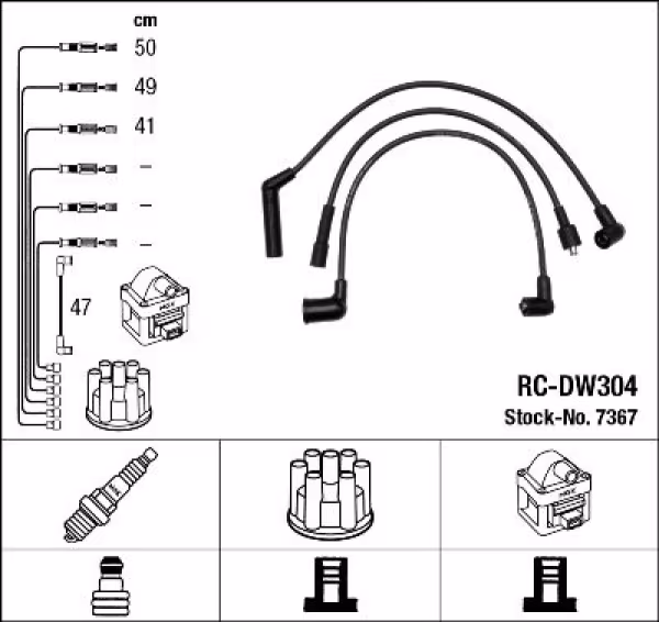NGK Kit cavi accensione