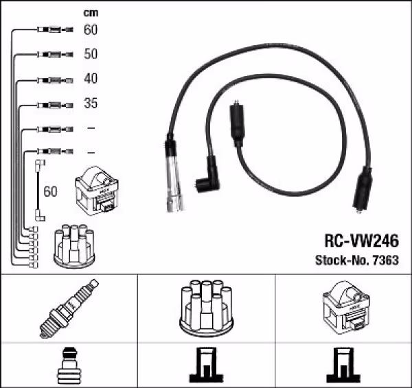 NGK Kit cavi accensione