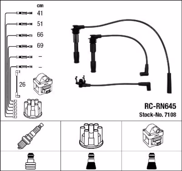 NGK Kit cavi accensione