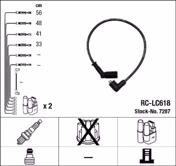 NGK Kit cavi accensione