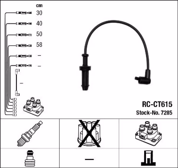NGK Kit cavi accensione
