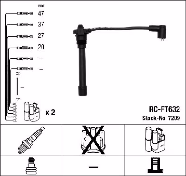 NGK Kit cavi accensione