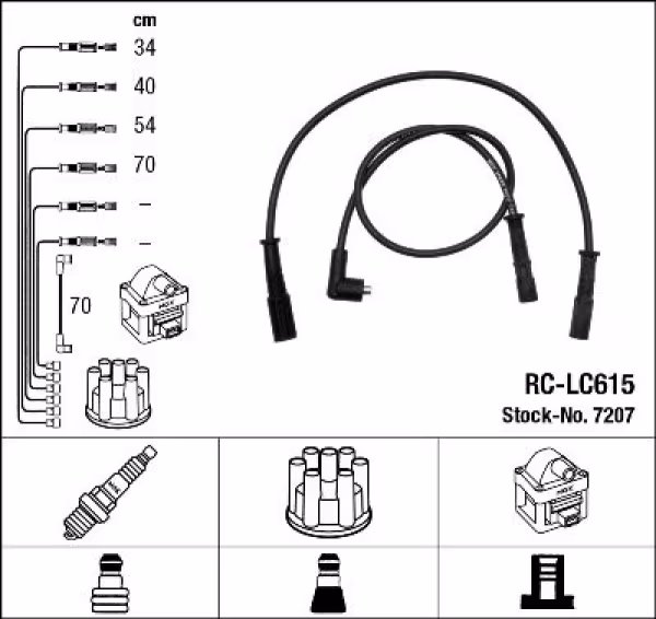 NGK Kit cavi accensione