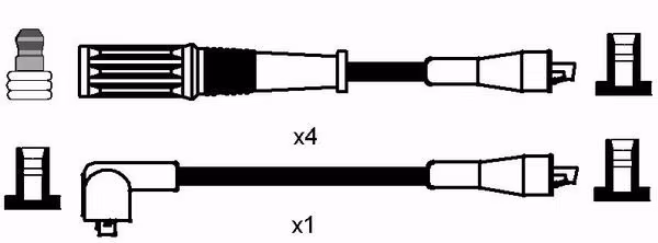 NGK Kit cavi accensione