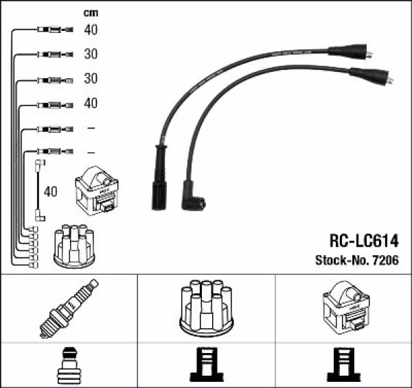 NGK Kit cavi accensione