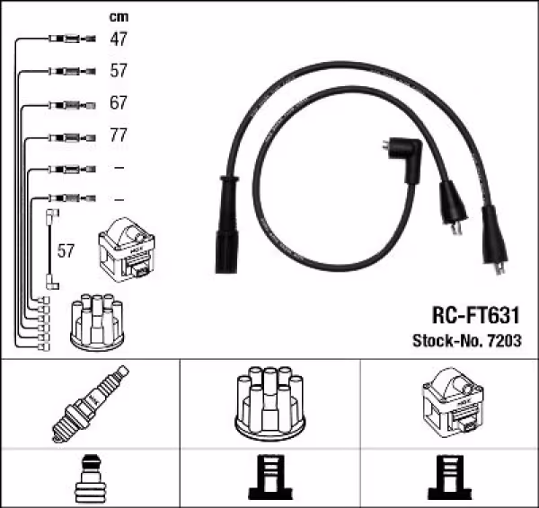 NGK Kit cavi accensione