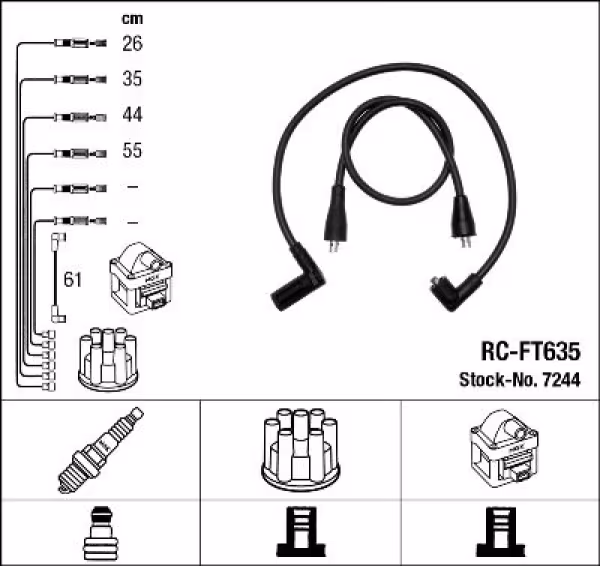 NGK Kit cavi accensione
