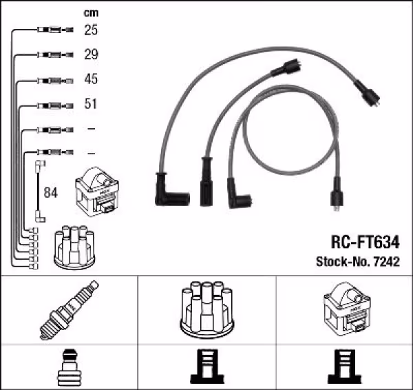 NGK Kit cavi accensione