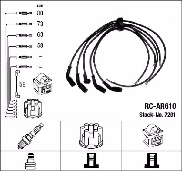 NGK Kit cavi accensione