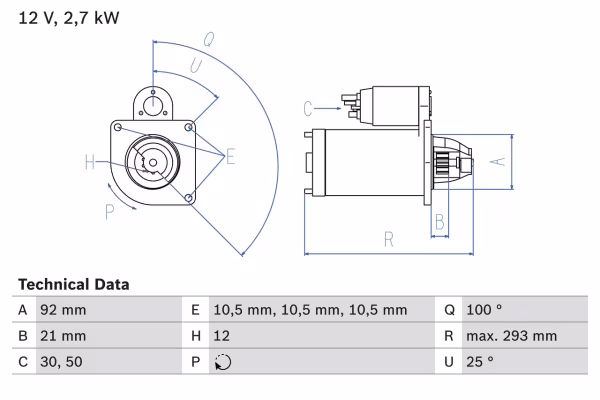 BOSCH Motorino d\'avviamento