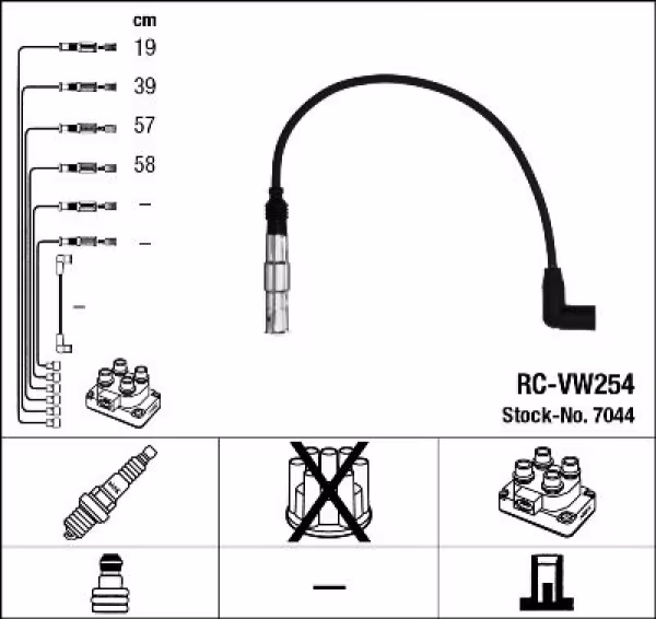 NGK Kit cavi accensione