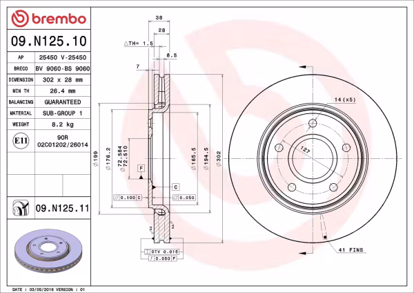 BREMBO Disco freno