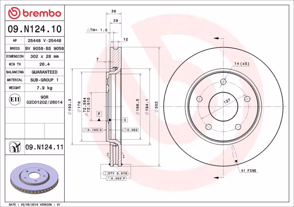 BREMBO Disco freno