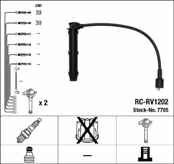 NGK Kit cavi accensione