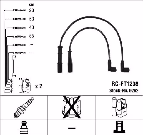 NGK Kit cavi accensione