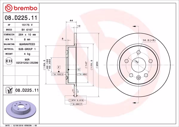 BREMBO Disco freno