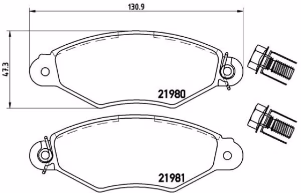 BREMBO Kit pastiglie freno, Freno a disco