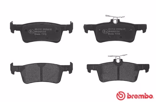 BREMBO Kit pastiglie freno, Freno a disco