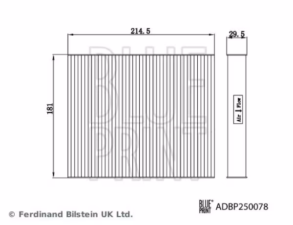 BLUE PRINT Filtro, Aria abitacolo