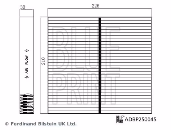 BLUE PRINT Filtro, Aria abitacolo