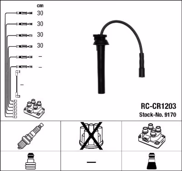 NGK Kit cavi accensione