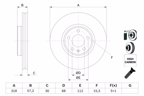 BOSCH Disco freno