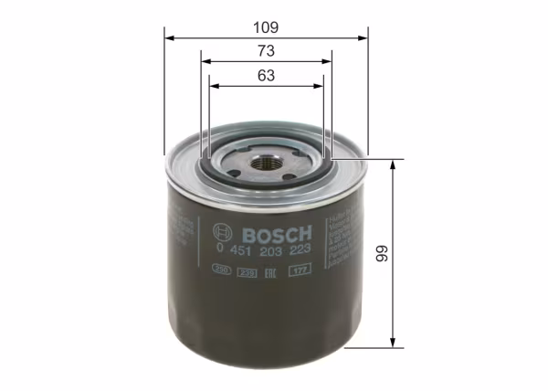 BOSCH Filtro olio