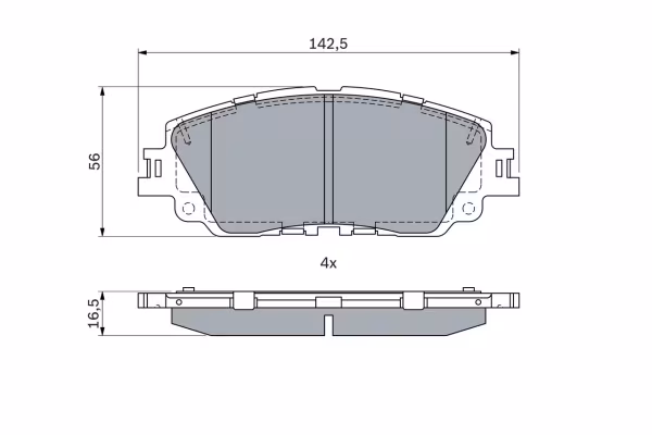 BOSCH Kit pastiglie freno, Freno a disco