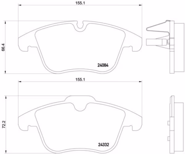 BREMBO Kit pastiglie freno, Freno a disco