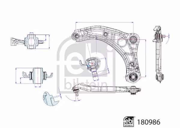 FEBI BILSTEIN Braccio oscillante, Sospensione ruota