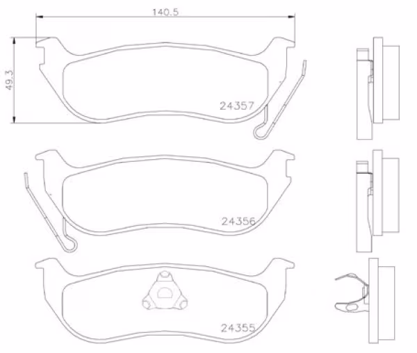 BREMBO Kit pastiglie freno, Freno a disco
