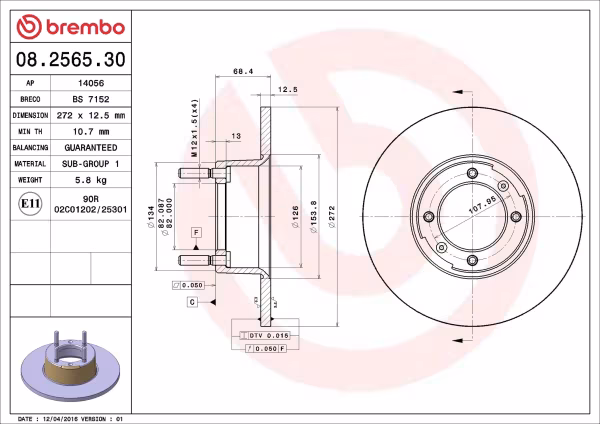 BREMBO Disco freno