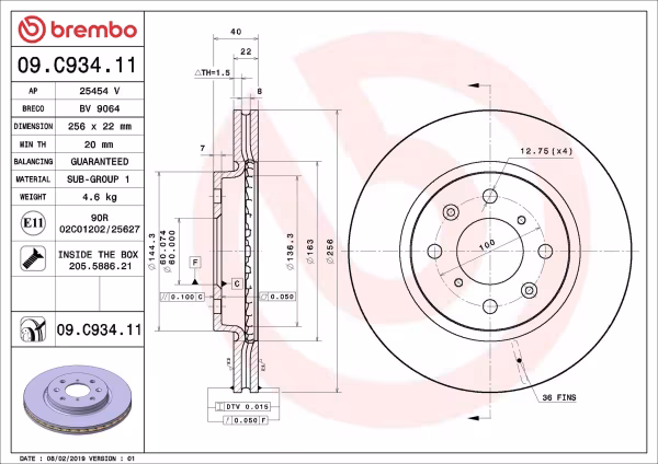 BREMBO Disco freno