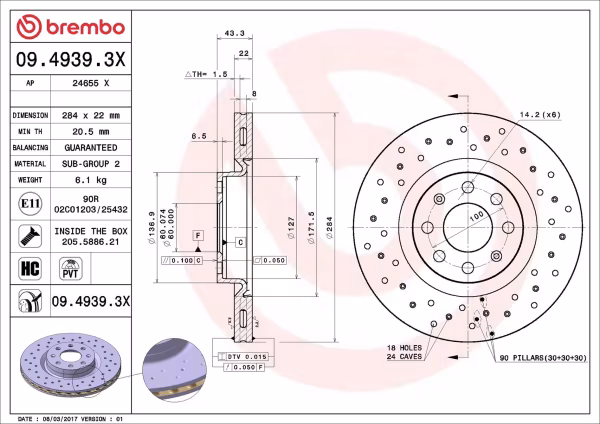 BREMBO Disco freno