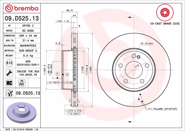 BREMBO Disco freno