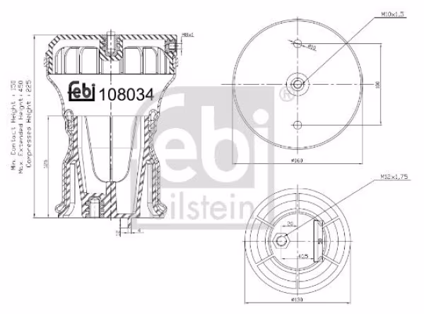 FEBI BILSTEIN Soffietto, Sospensione pneumatica
