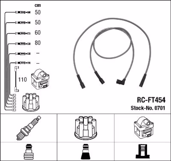 NGK Kit cavi accensione