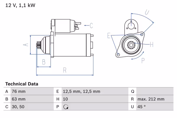 BOSCH Motorino d\'avviamento