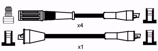 NGK Kit cavi accensione