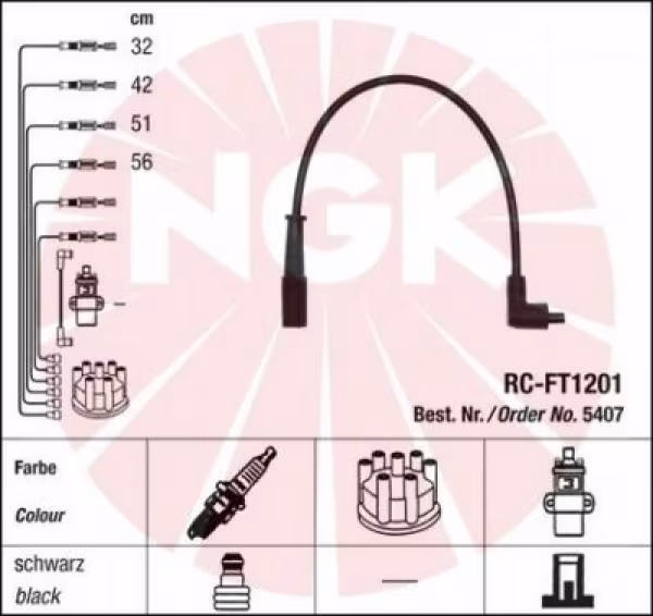 NGK Kit cavi accensione