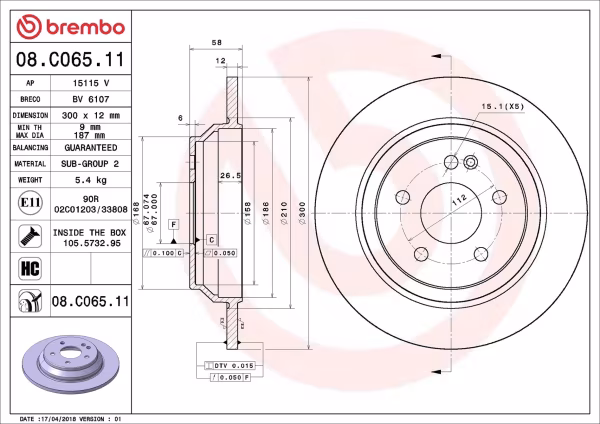 BREMBO Disco freno