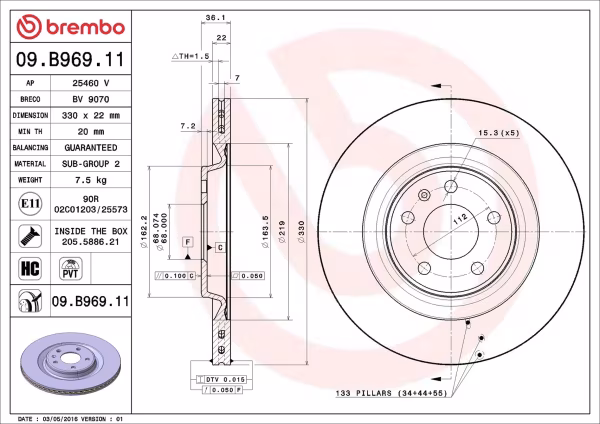 BREMBO Disco freno