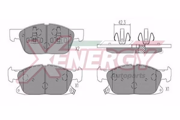 AP XENERGY Kit pastiglie freno, Freno a disco
