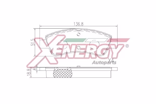 AP XENERGY Kit pastiglie freno, Freno a disco